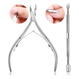 Set De Corta Cutícula Alicate+empujador Para Uñas Cherimoya