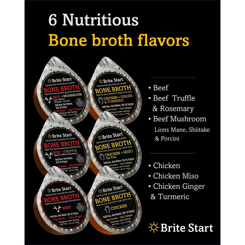 Brite Start Bone Broth - Beef Bone Broth - 12
