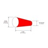 12" Diameter x 48" Long Nylon Replacement Windsock