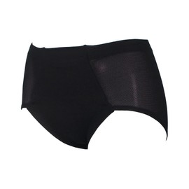 Twin Cross Women's Short Girdle Quick Dry Mesh, Black