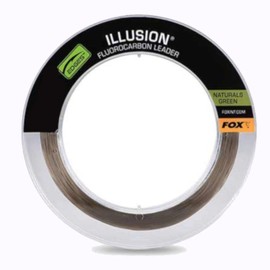 Fox Illusion Fluorocarbon Leader - 50 m Leader Line, Colour: Naturals Green, Diameter / Load Capacity: 0.60 mm / 18.2 kg / 40 lb
