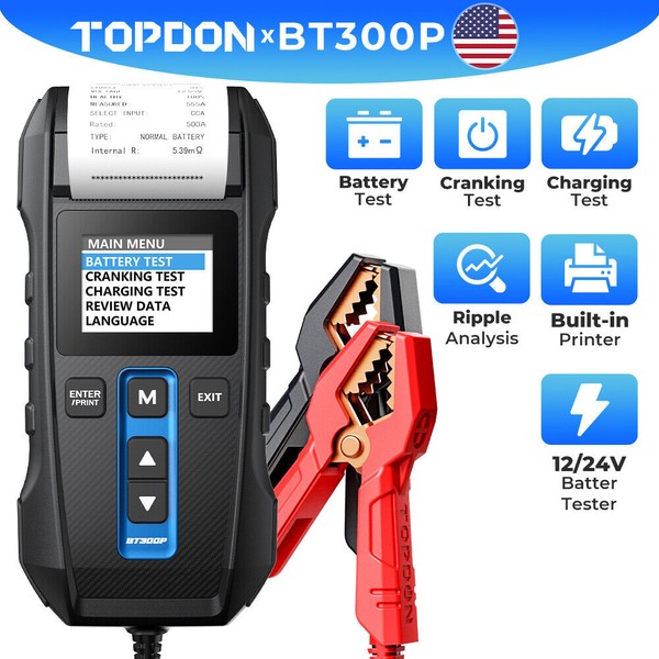 Topdon 🔥TOPDON BT300P 12V Car Heavy Duty Truck Digital Battery