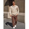 Yousify Mens Quarter Zip Sweatshirts Long Sleeve Stand Collar Casual