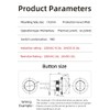 HBAN 12mm Momentary Push Button Switch, SPST 1NO 3A 250VAC,