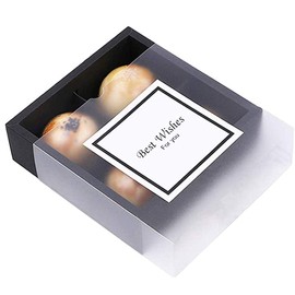 15 Packs Cupcake Boxes with Inserts and Display Windows,Food Grade Paper Treats Gift Boxes,Cupcake Containers for Baking Pastries Goodies Biscuits(4 Lattices)