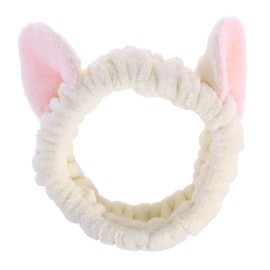 OATIPHO Flannel Cat Ears Headband for Women Winter Makeup Face Wash Hair Hoop Soft Warm Hair Accessory White Stylish Headwrap for Cosplay Party and Daily Use