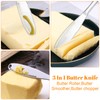 TIESOME 2 Pcs Butter Knife with Holes, 3 in 1