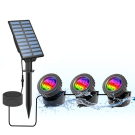 CORESLUX Solar Pond Lighting, Outdoor Diving Spotlight, Adjustable Underwater Lights, RGB Colour Changing IP65 Waterproof, Auto On/Off Garden Spotlight, Landscape, Outdoor Lighting (3 Pieces)