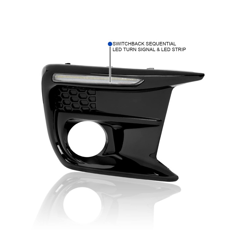 Spec-D Tuning Switchback LED DRL Sequential Fog Lights Bezel Compatible