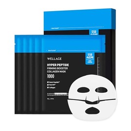 WELLAGE Mascarilla Facial De Hidrogel De Colágeno Con Potenciador Reafirmante Hyper Peptide - Mascarilla Facial De Noche Para Tensar Los Poros Y...   