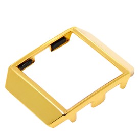 TEHAUX Shockproof Metal Frame Watch Cover Case for Smart Watch Full Around Protection Golden Scratch Design Easy Access to Ports and Buttons Elegant and Durable