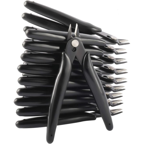 YaeCCC 10Pcs Flush Wire Cable Cutter Diagonal Cutting Plier Set