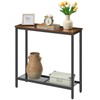 HOOBRO 29.5" Narrow Console Table, Small Entryway Table with Shelf,