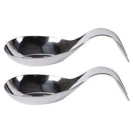 Argon Tableware - Stainless Steel Spoon Rest - Pack of 2