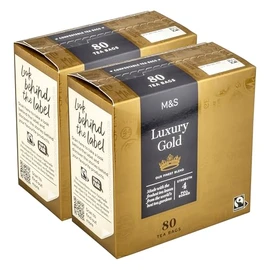M&S 160 Luxury Gold Tea Bags, Full Bodied Blend, Strength 4, Compostable, 500g