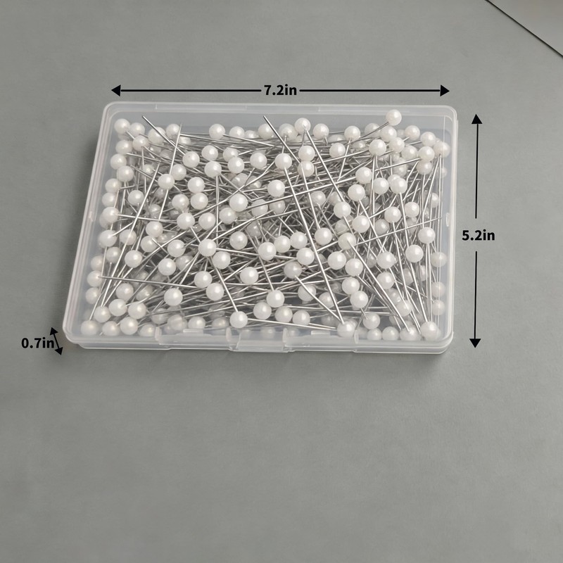 940PCS Sewing Pins, 1.2in Straight Pins with Plastic Pearl Head,