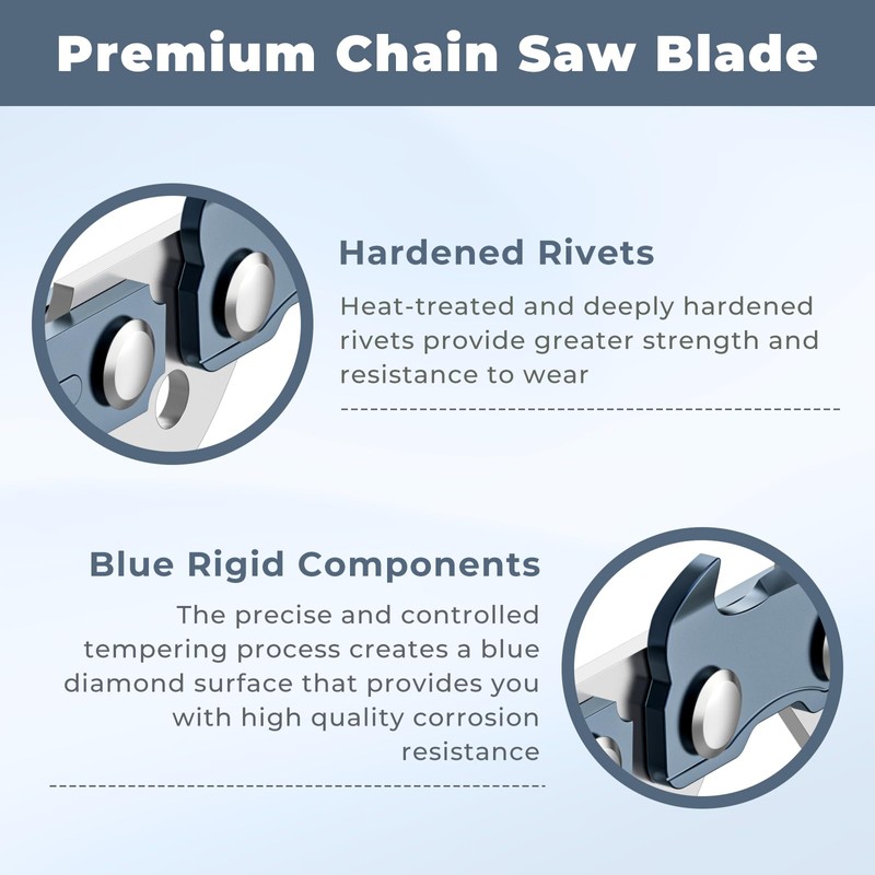 10" Chainsaw Chain Replacement for BAUER 64940 20V Cordless Chainsaw,