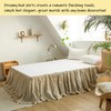 BISELINA French Linen Bed Skirt with Pleated Frills 22-Inch Tailored