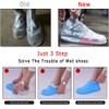 ZOSTLAND Silicone Waterproof Shoe Covers Rain Socks,Reusable Foldable Non-Slip Shoes