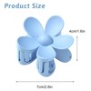 Pack of 6 Matte Flower Hair Clips, Large Flower Hair