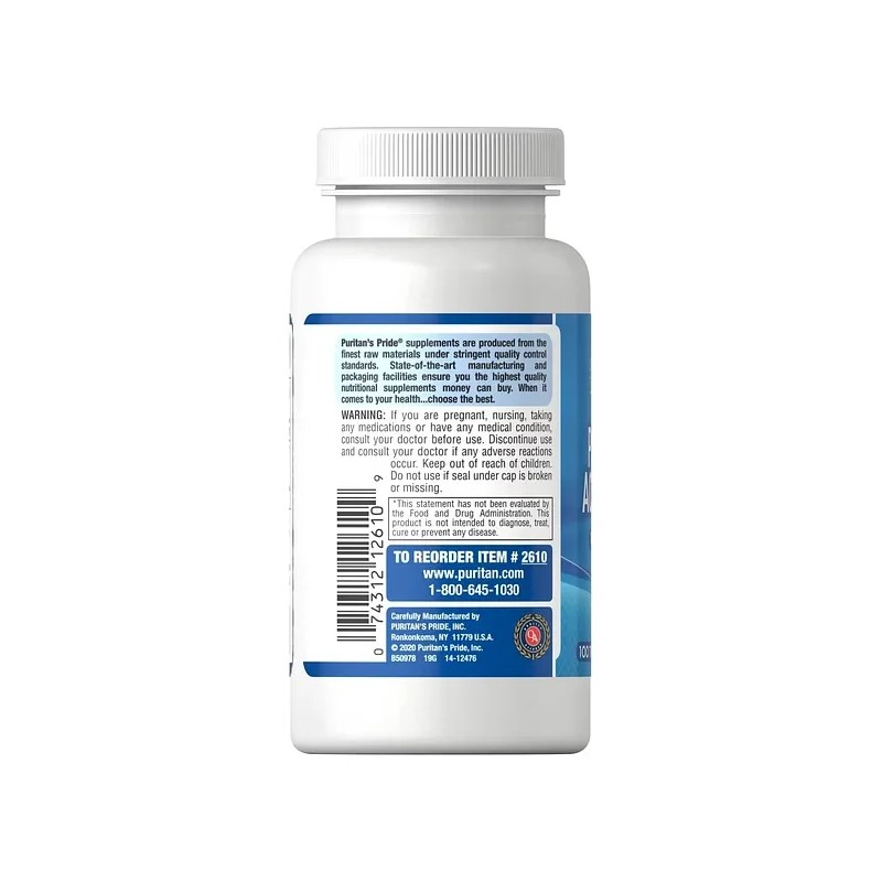Probiotic Acidophilus 100 Millon Puritans 100 Table Sabor Sin Sabor