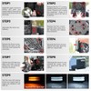 NJSBYL Amber LED Side Mirror Turn Signal Light Kits for
