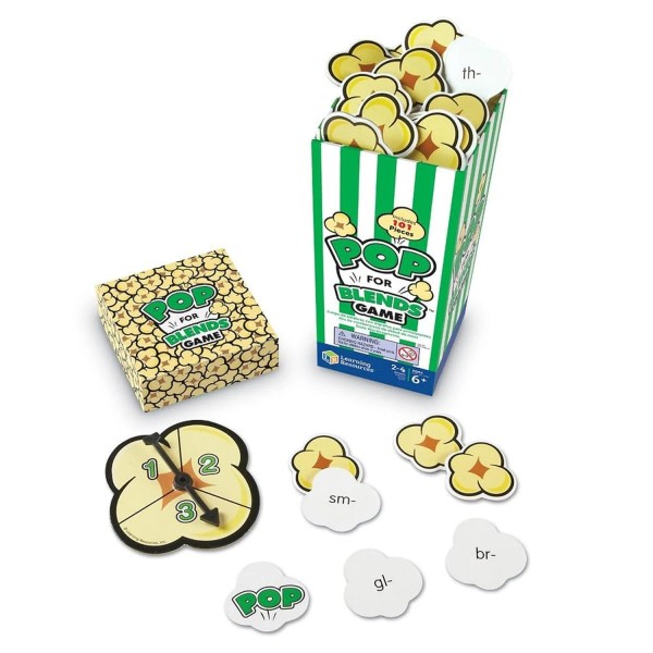 Learning Resources Pop for Blends Game,Phonics Game, 2-4 Players, 92