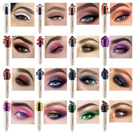 Qeetvia Rose Gold Eyeshadow Stick Makeup, Long-Lasting Waterproof Eye Shadow Pencil, Hypoallergenic Smudge-Proof Glitter Primer Palette Shimmer Eyeliner, Easy to Blend Eye Make Up