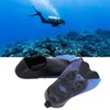 Short Diving Training Fins Full Foot AntiSlip Soft Flippers for