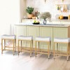 FLYZC White & Gold Counter Height Bar Stools Set of