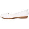 CLIFFS BY WHITE MOUNTAIN Women's Clara Ballet Flat, White/Burnished/Smooth, 6