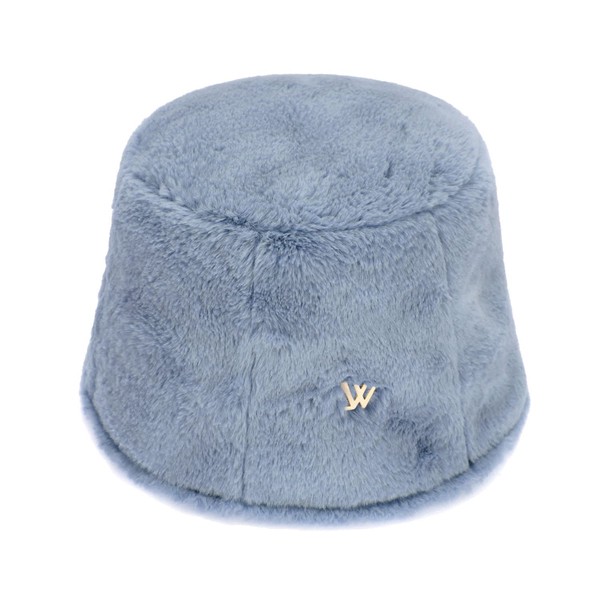 Eco Fur - Sombrero de cubeta de azúcar, Azul, Small-Medium