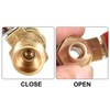 sourcing map Brass Air Ball Valve Shut-Off Switch 1/2 Inch
