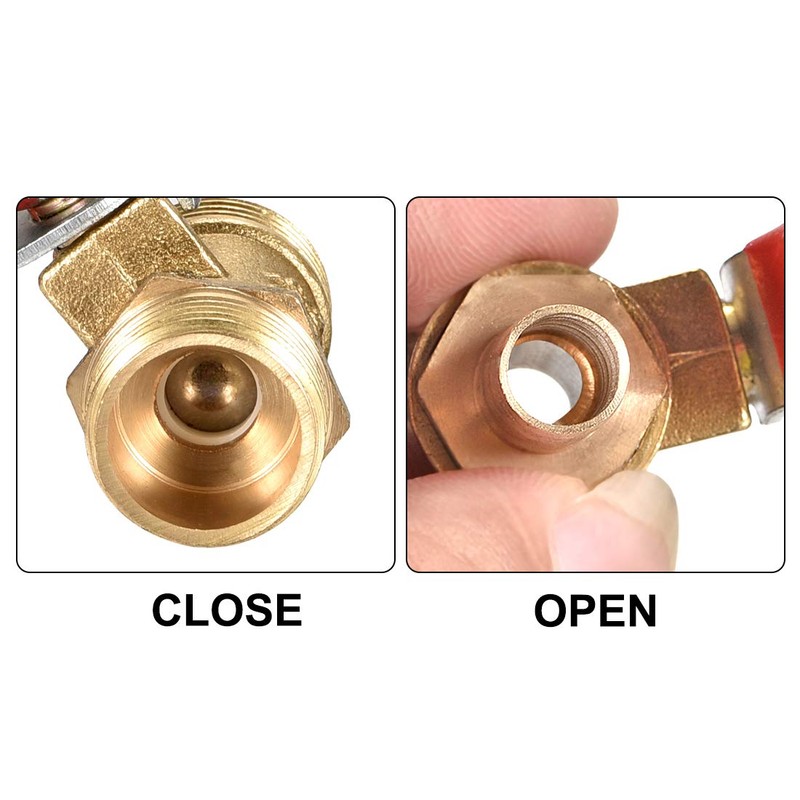 sourcing map Brass Air Ball Valve Shut-Off Switch 1/2 Inch