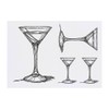 4 x 'Cocktail Glass' Temporary Tattoos - Water Resistant, Skin-Safe,
