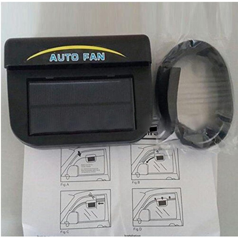 Exhaust Fan, Riloer 1W Portable Car Solar Vent Fan for