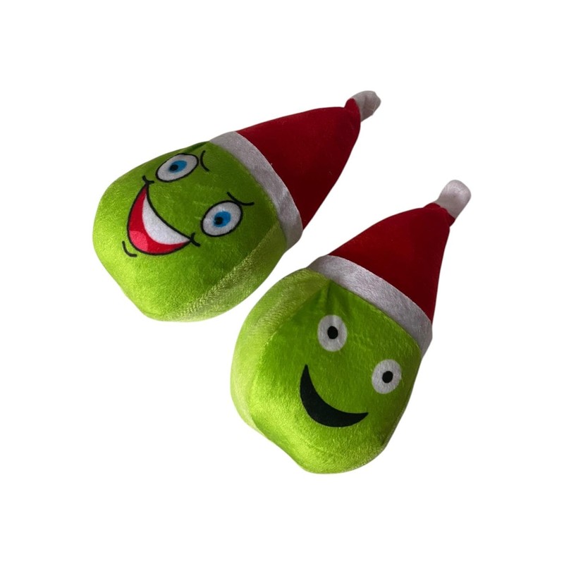 2 Piece Sprout Plush Christmas Dog Toy Happy FaceDog Plush