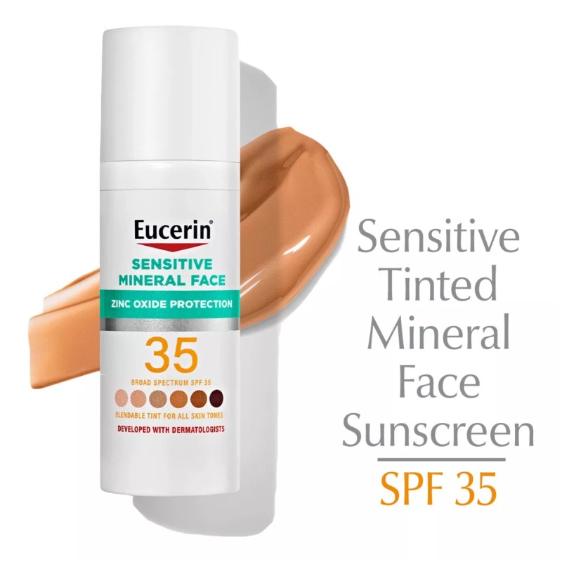 Eucerin Sensitive Mineral Face Spf35 50ml Oxido Zinc Origina