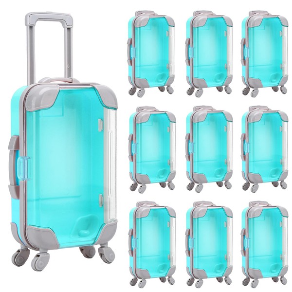 AIOMOB 10 Pack Mini Suitcase Party Favor Box Plastic Suitcase
