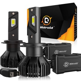 RIDROID CANBUS H7 LED Headlight Bulb Kit High or Low Beam Super Bright White 6000K 120W