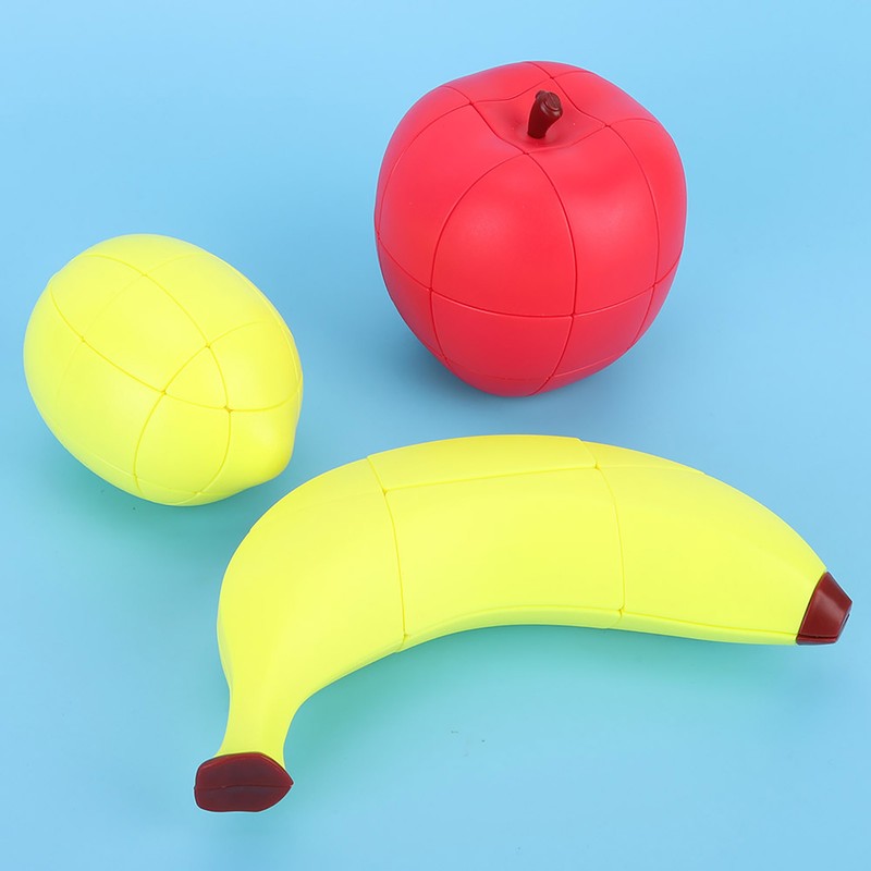 Fruits Magic Cube Set Lemon Banana Apple Uneven Special Shape