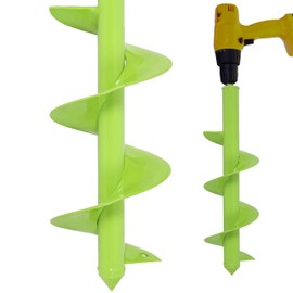 TCBWFY Auger Drill Bit for Planting 3.5"x16",Extended Length Garden Auger Spiral Drill Bit for Planting Bulbs Flowers,Planting Auger for Drill Post Hole Digger for 3/8”Hex Drill