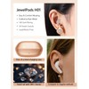 FUNNYEAH JewelPods H01 Wireless Earbuds, Bluetooth Headphones Waterdrop-Designs Metal Semi-Open