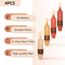 Short Taper Candle Orange Candle Sticks Colored Candlesticks 5INCH Tapered Candles Unscented Candle for Home Décor Weddings Festive