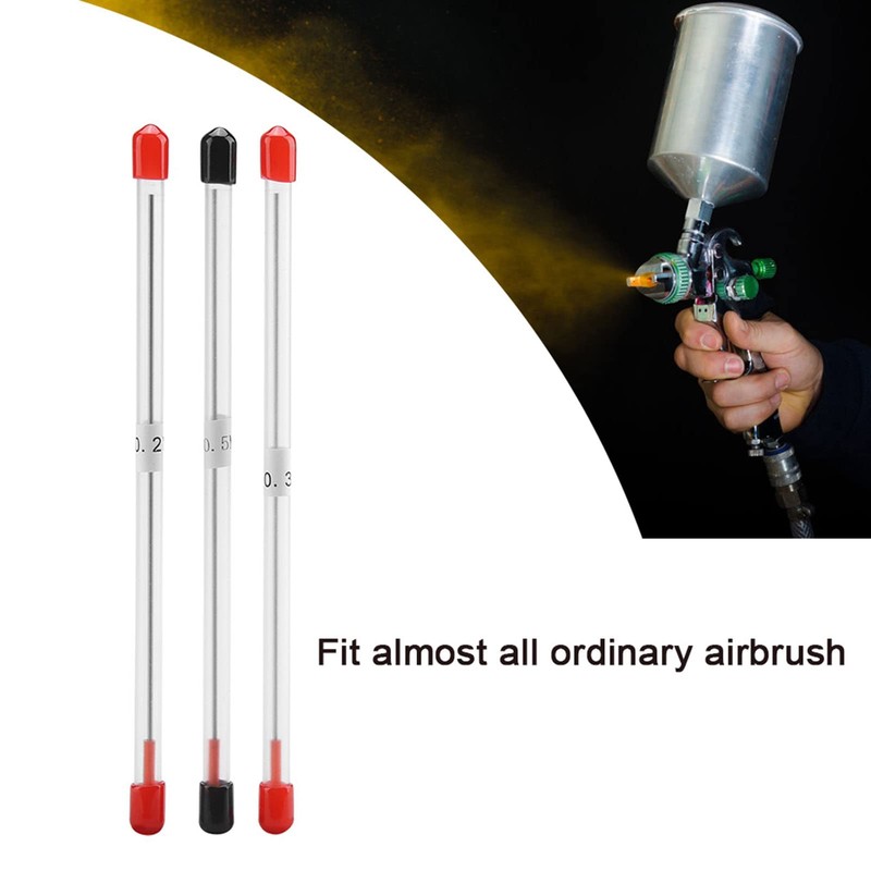 3pcs 0.2mm 0.3mm 0.5mm Airbrush Needles Tips Replacement Accessories Portable
