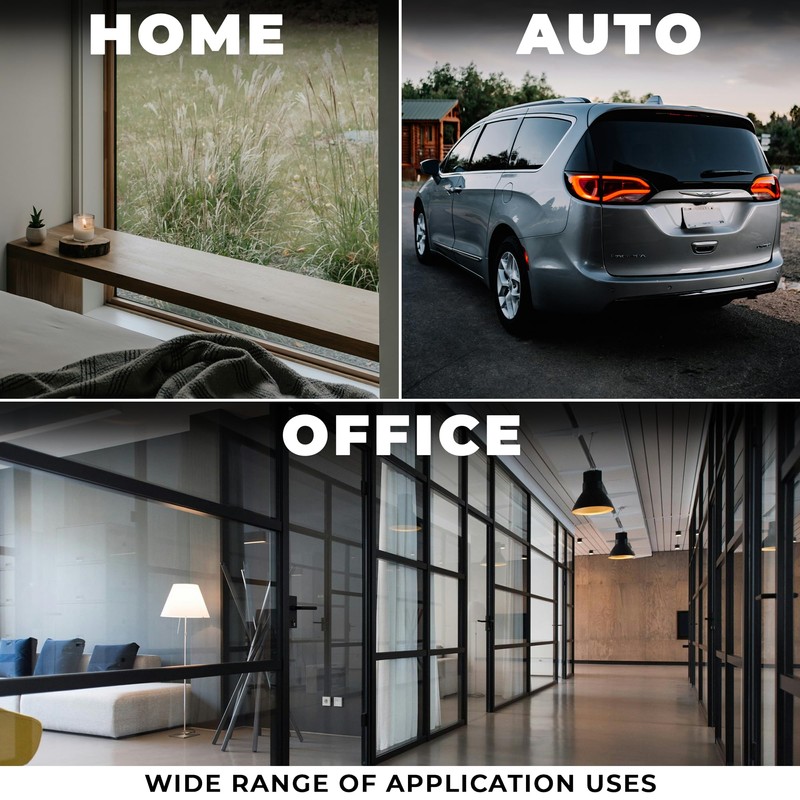 VViViD One-Way Perforated Black Vinyl Privacy Window Film Adhesive Glass