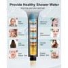 Black Filtered Shower Head Handheld, 3 Filters Hard Water Softener