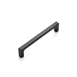 Ravinte 1 Pack Solid 5 Inch Kitchen Square Cabinet Handles Matte Black Pulls Drawer Pulls Kitchen Cabinet Hardware Flat Black Handles