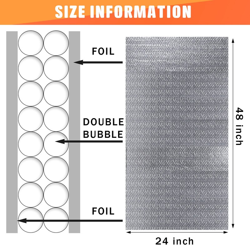 Garage Door Insulation Set Double Bubble Insulation Panels Reflective Aluminum