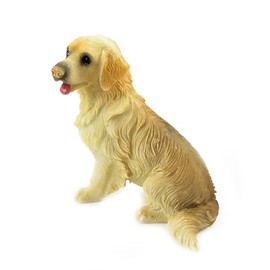 Melody Jane Dolls House Golden Retriever Sitting Pet Dog Miniature 1:12 Scale Accessory